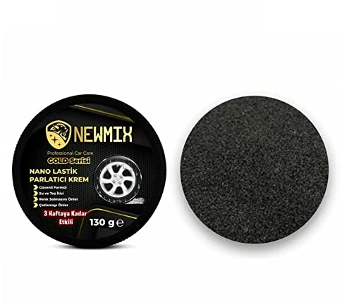 Newmix Gold Series Nano Crème de polissage instantanée pour pneus Effet céramique brillant longue durée
