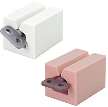 Andiker Spremi-dentifricio, dispenser per dentifricio, per bagno, salva dentifricio, creme e altro, ecologico, con supporto manuale per dentifricio, 2 pezzi (bianco, rosa)