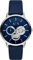 Armani Exchange Uhr für Männer , Quarzwerk, 42MM Blaues Edelstahlgehäuse mit Lederarmband, AX2746