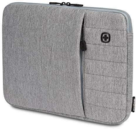 Swissgear 2689 16 inch Padded Laptop Sleeve, Light Gray Heather, 16-Inch, Padded Laptop Sleeve