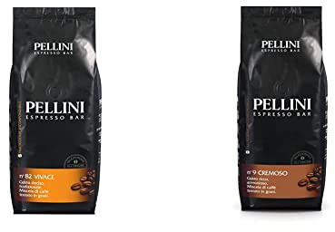 Pellini Caffè in grani Pellini Espresso Bar N.82 Vivace, 1 kg & Espresso Bar, Caffè In Grani, N.9 Cremoso, ‎13 x 7.5 x 24 cm; 1 Kg