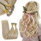 RUNATURE Nanoring Extensions Echthaar Braun Blond 45cm Natürliche 1g Nano Extensions Echthaar Blond Highlight Haarverlangerung Nano Ring Echthaar 50stück 50g Blond Hervorheben Farbe #8P60