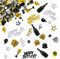 Giftota - Konfetti Geburtstag Deko - Konfetti (Gold Schwarz) - Partydekoration Geburtstag - Dekoration für Jubiläen, Geburtstage, Partys