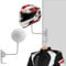 Yagosodee Helmet Stand, Motorcycle Helmet Rack Wall Mounted Spherical Hat Stand, 180° Rotation Bicycle Helmet Display Storage Stand with Hook, Motorcycle Helmet Holder, Hold up to 33 lbs, White
