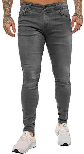 989Zé ENZO Mens Super Skinny Slim Fit Stretch Jeans Denim Pants EZ326 All Waist Sizes UK