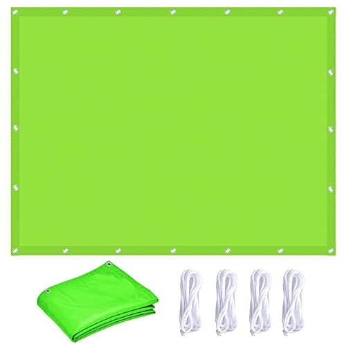Voile d'ombrage Rectangulaire 1.4 x 1.4 m Imperméable UV Protection Polyester Voile d'Ombrage Toile d Ombrage Cordes de Fixation incluses pour Jardin Terrasse Camping, Vert