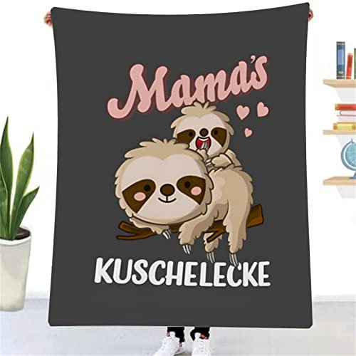 ZUCZUG Geschenke für Mama zum Geburtstag Muttertag, Kuscheldecke Flauschige Personalisierte Geschenke Faultier Decke An Meine Mama, Super Weiche Flanelldecke Wohndecke für Bester Mama