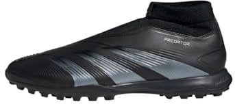 adidas Predator 24 League Laceless Turf Boots Football, Core Black/Carbon/Core Black, 8.5 UK