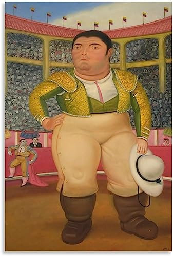 Impresiones en lienzo de Fernando Botero, póster de Fernando Botero, Picador en la plaza de toros, pintura Retro de arte de pared para decoración de pared del hogar, cuadro de 50x70cm sin marco