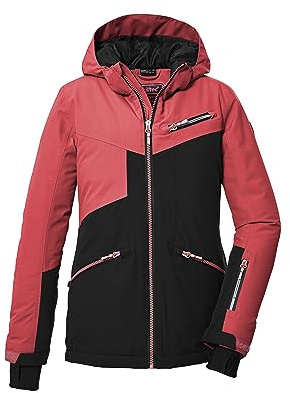 Killtec Mädchen Skijacke/Funktionsjacke mit Kapuze und Schneefang KSW 117 GRLS SKI JCKT, coral pink, 128, 39653-000
