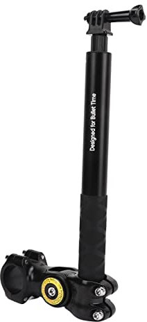 Bike Handlebar Mount Adapter, Bike Handlebar Camera Clamp Pipe Camera Holder Mount Motorcycle Guard Bar Bracket with Selfie Stick for Cycling Videos