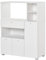 HOMCOM Credenza da Cucina per Microonde e Forno, Mobile Cucina con Armadietti, Mensole e Cassetto, Mobile Dispensa Moderna in Truciolato per Soggiorno, 90x40x120 cm, Bianco