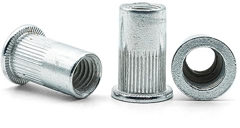 Hippo Hardware M5 (5mm X 13mm) Aluminium Rivnuts Threaded Blind Rivet Insert Nuts Open End Nutsert (Pack of 10)