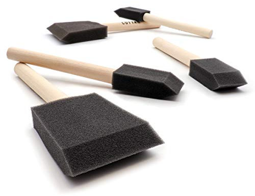 Poly Foam Brush Set - Used For Oil, Paint, Varnish, Glue, Craft, Cyanotype, Modge Podge, and Cleaning Sponges