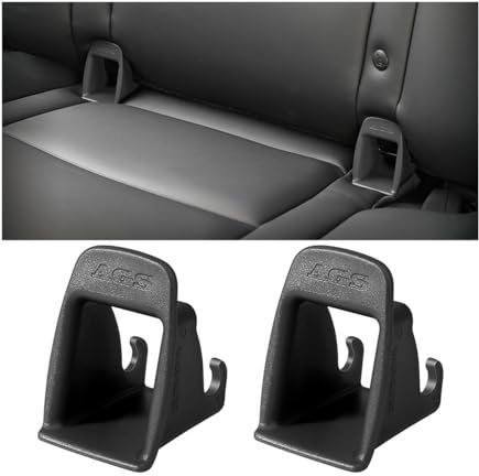 JNNJ 2 Piezas Sistemas Montaje Asiento De Coches, Soporte Montaje Asiento Para Coches, Soporte Adaptador Anclaje ISOFIX Para Asiento Coche, Para Conectores Cinturón Asientos Coches(Negro)