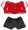 niannyyhouse Baseballjacke, Jeans, 20 cm, Plüschpuppenkleidung, 20,3 cm, Puppenzubehör (rot)
