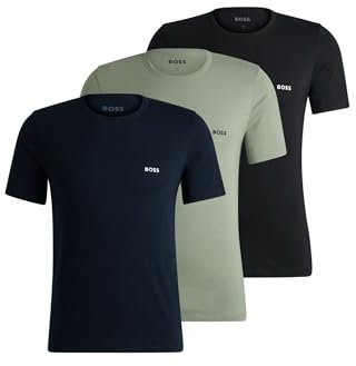 BOSS Hommes TShirtRN 3P Classic Lot de Trois t-Shirts en Coton logotés