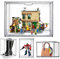 AAABOX Acryl Vitrine Groß Transparente Stapelbar mit Tür,2 Stück 40x25x30cm Vitrinenschrank Schaukasten Selbstmontage für Groß Sammlung Modellautos Figuren Sammlerstücke Hohe Stiefel