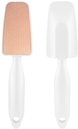 Nano-Glass Foot File - Premium Glass Foot File for Hard Skin Removal - Highly Effective, Durable Foot Scrubber - Smooth and Soft Feet - Comfortable Handle - Long-Lasting, Easy to Clean (White)