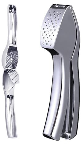 Knoblauchpresse – Knoblauchzerkleinerer aus Edelstahl | Knoblauchzerkleinerer für die Küche | Wiederverwendbarer Knoblauchwolf für die Küche zu Hause | Robuster und langlebiger Knoblauchschneider, 6,1