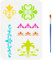 FINGERINSPIRE Stencil con Fiore di Giglio con Pennello Da 29.7x21cm Motivo Francese con Giglio Stencil Floreale con Giglio Vintage Stencil con Bordo In Broccato di Giglio Stencil per Dipingere