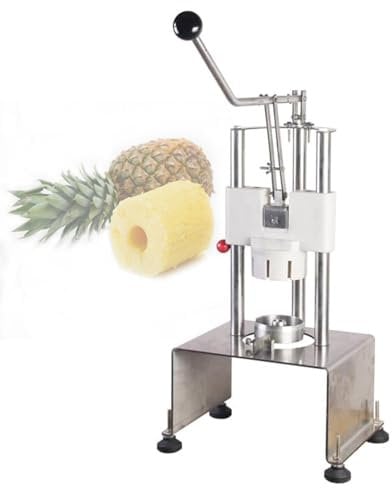 YJFEDCC Commercial Pineapple Corer, Pineapple Peeler and Corer, Peeler and Flesher, One Second Peeler, Stainless Steel Pineapple Peeler