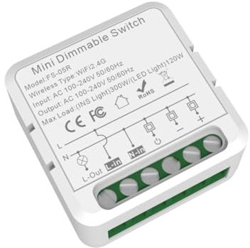 Swiixxer 1 modulo dimmer intelligente Tuya WiFi, interruttore dimmer intelligente, supporta il controllo a 2 vie, funziona con Alexa Home