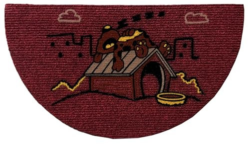 Zerbino 40X70 antiscivolo Fantasia Cuccia mezzaluna ultraresistente Colore Rosso