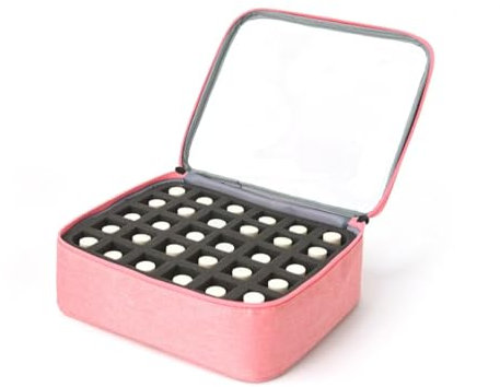 Belijoeuri,Nagellack Aufbewahrung,Nagellack Organizer,Nagellack Aufbewahrungsbox,für Nagellack und ätherische Öle, Rosa, Entspannung