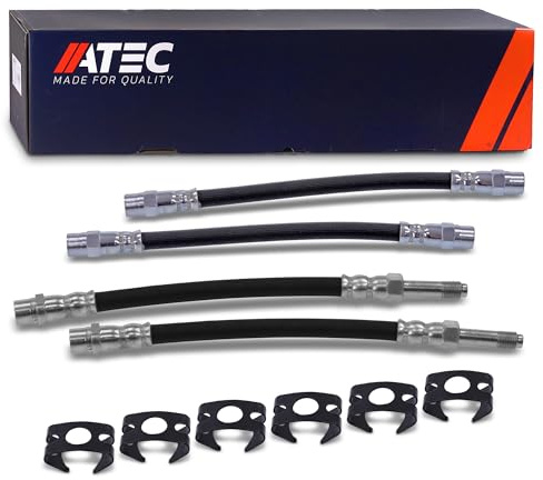 ATEC Germany 4x Bremsschlauch + Haltefedern Hinterachse