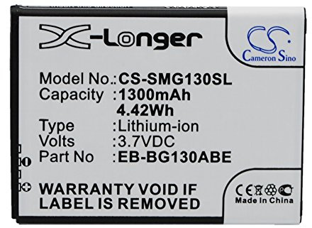 TCTK Akku 1300mAh Kompatibel mit [Samsung] Galaxy Star 2 Duos, Galaxy Young 2, Young Duos, II, SM-G130, SM-G130E, SM-G130H Ersetzt EB-BG130ABE, EB-BG130BBE