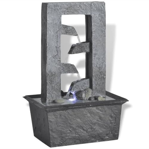 Homgoday Applique Murale Exterieur,Lampe de Bureau Fontaine d'intérieur avec lumière LED Poly-résine