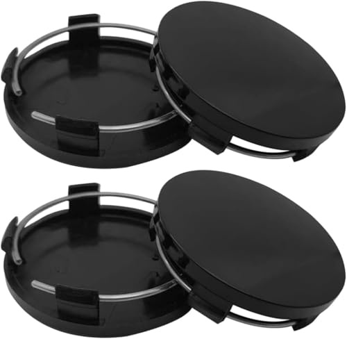 Alriedy 4 Stück Radnabenkappen OD 57mm ID 50mm, Universal Nabendeckel Kompatibel mit VW Radnabenabdeckung, Schwarz ABS Radnabendeckel für Mazda Modellen neueren, für Skoda