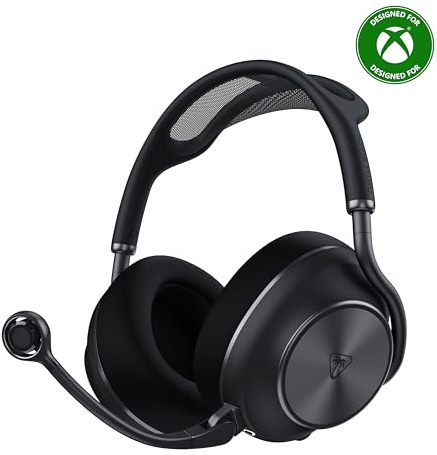 Turtle Beach Stealth Pro II Nero – Cuffie da gioco wireless premium per Xbox Series X|S, PS5, PS4, PC con audio Hi Res wireless certificato, audio spaziale Dolby Atmos, riduzione attiva del rumore
