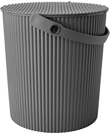 Hachiman - Seau LL - Qualité Alimentaire (testé) - Gris foncé - 20L - Rond - Plastique - Douille 20L, diamètre 31,2 cm, hauteur 33,8 cm