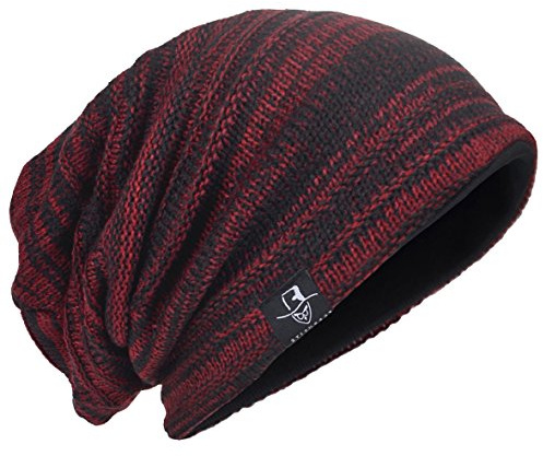 Herren Strickmütze Slouch Baggy Skullcap Vintage Wintermütze B5001