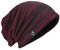 Herren Strickmütze Slouch Baggy Skullcap Vintage Wintermütze B5001 (Rotwein)