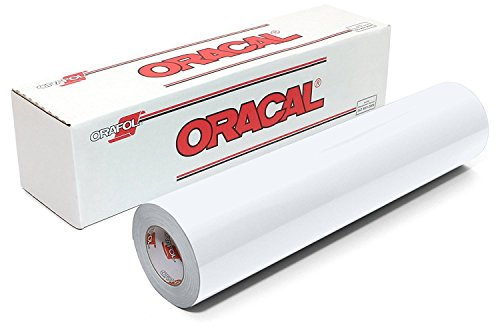 Oracal 651 Rouleau de vinyle blanc mat pour découpe et découpe de panneaux en vinyle (30,5 x 7,6 m)