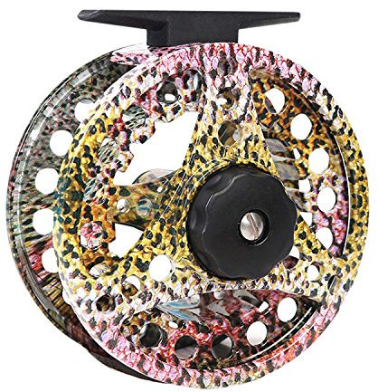 MAXIMUMCATCH ECO Serie Fliegenrolle großer Spulenkern mit Druckguss-Aluminum-Körper Fliegenfischen Rolle in 3/4wt 5/6wt 7/19wt, Silver/Schwarze/Regenbogen, mit Schnüre Combo