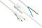 Good Connections EURO-Netzkabel - 1,5 m - Euro-Stecker Typ C (gerade) an abisolierte Enden - STROMKABEL mit SCHALTER - zum Konfektionieren - KUPFERLEITER - Adernquerschnitt: 0,75 mm² - WEISS