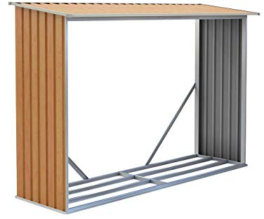 Holzunterstand G21 WOH 181, 242 x 75 cm, braun
