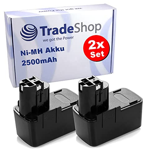 2X Hochleistungs NI-MH Akku für Bosch Akku-Schrauber 3310 3315 3610 3610K 3610-K10 3612 3615 3615K 3650 3650K 3655 3655K B2610 / 14,4V 2500mAh