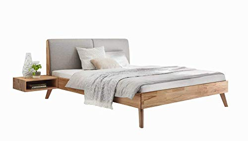 Hasena Trento Bettgestell Simone20 Farbe 80-Kernbuche Natur, ge??lt / 335-Pepe Grey Gr??? e 140x200