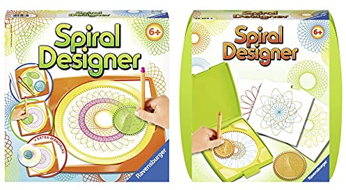 Ravensburger Spiral-Designer, Zeichnen Lernen für Kinder ab 6 Jahren, Kreatives Zeichen-Set für farbenfrohe Spiralbilder und Mandalas & 29709 - Spiral-Bilder für unterwegs