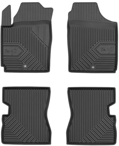 MOTOS Gummimatten Auto Fussmatte passend für Kia Picanto I 2003-2011 Hatchback Verbessern Sie Ihren Reisekomfort mit Antirutschmatte Auto No.77 - Allwetter fußmatten Auto, Schutz vor Verschmutzung
