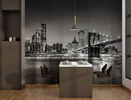 Myphotostation Papier peint autocollant amovible Motif vue de la ville de New York 152,4 x 101,6 cm