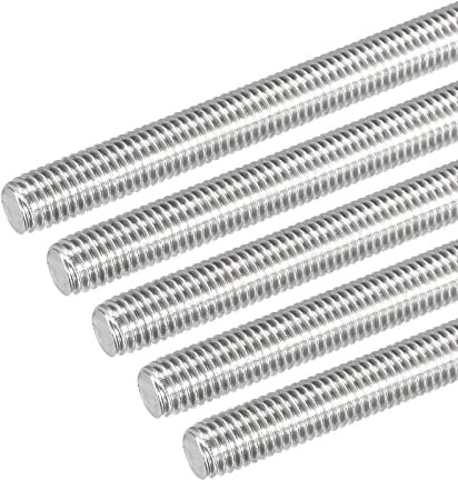 DMiotech 5 Packungen Vollgewinde 304 Edelstahl Rechtsgewinde Stange Stab Klammer und U-Bolzen M10x140mm