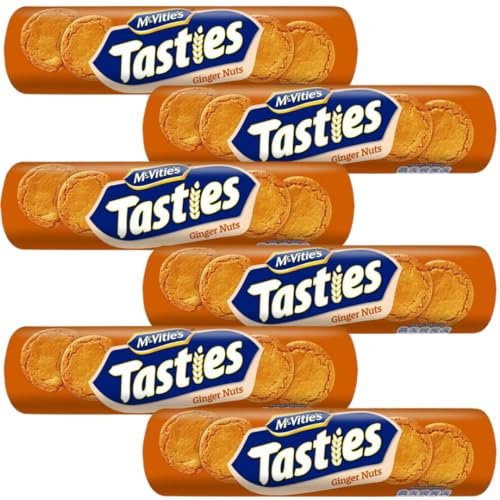 Tasties Ginger Nut 300g - Bundle Consisting of McVitie's Biscuits x6 Pack