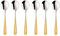SBOMHS Esslöffel Müslilöffel 18/10 Edelstahl Suppenlöffel 6-stück Menülöffel länge 17,5CM Breit 4,5CM Tafellöffel Suppentassenlöffel für Porridge Dessertlöffel Soup Spoons (Farbverlauf Gold)