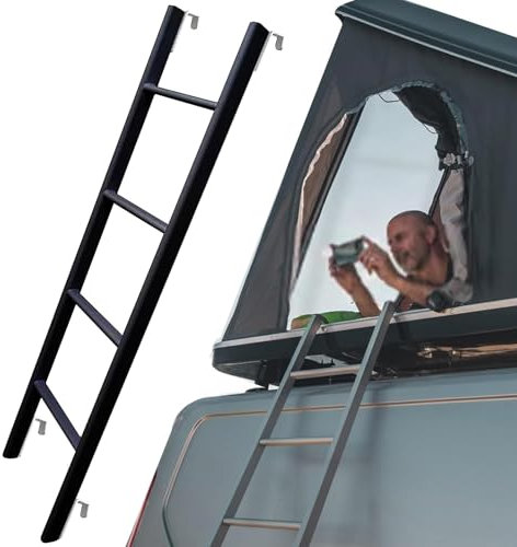 4/5-Stufen-Etagenleiter für Wohnmobile, Wohnmobile, Metall-Hochbettleitern mit Haken, Ersatz-Etagenbett-Schrägleiter, verstellbare, platzsparende Universal-Wohnwagenleiter – Traglast 150 kg (Size : 1